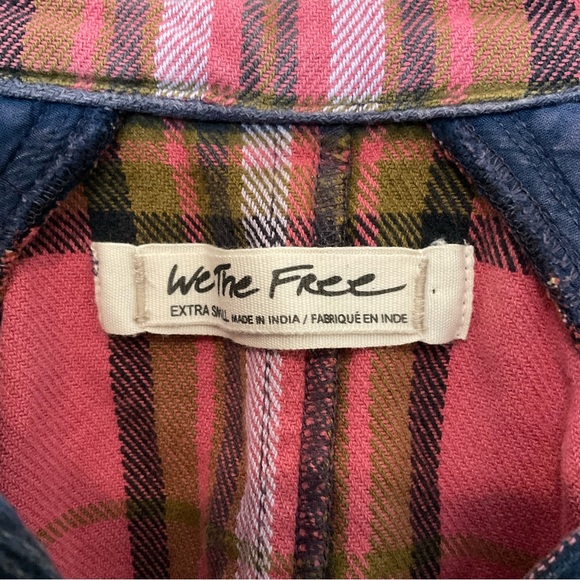 Free People We the Free Moon Bay mixed plaid top - Picture 11 of 13